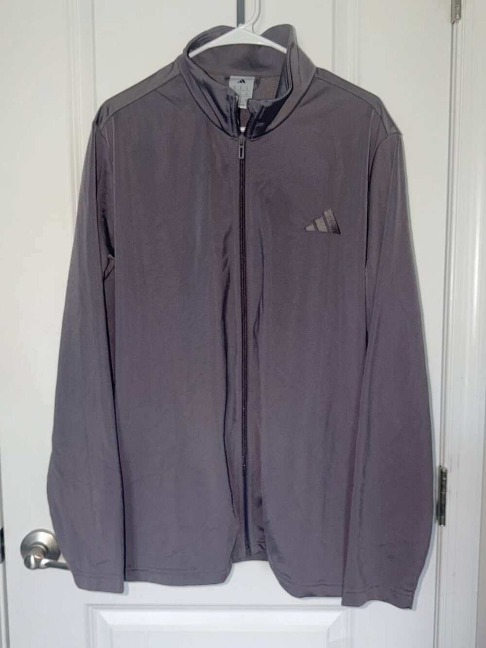 Adidas Men's Tricot Full-Zip Track Jacket - Gray Strata Size L